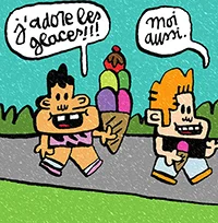 planche bd Bill et Bobby: Bill & Bobby mangent des glaces